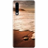 Husa silicon pentru Huawei P30, Sunset Foamy Beach Wave