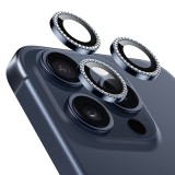 Folie camera pentru iphone 15 pro / 15 pro max esr lens protector tempered glass, rhinestone