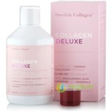 Colagen Deluxe Lichid Hidrolizat Tip 1 si 3 cu 12500mg, Acid Hialuronic 75mg, Biotina 5000mcg, MSM, Zinc, Siliciu si Vitamine 500ml
