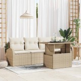 vidaXL Set de canapele pentru grădină 5 pcs Bej 100 x 55 x 73 cm