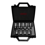 Capete chei tubulare, cu profil hexagonal / torx, Kronus 616280, 1/2 inch, set 9 bucati