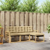vidaXL Set Canapele Exterior Lemn Acacia Pernă Alb Bej Textilene Rezistent Intemperii Set Gradina 194cm