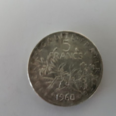 Franta 5 Francs 1960 Argint are 12 gr.