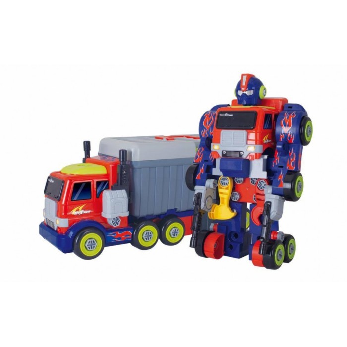 Jucarie 3 in 1:camion,robot si banc de lucru Hola Toys