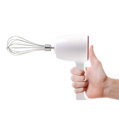 Wireless Hand Mixer Beper P102SBA007, 20W, 2 agitatoare, incarcare USB, viteza 5, Alb foto