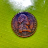 E877-Moneda veche 3 KREUZER 1800 E circulat Ardeal bronz stare foarte buna. 3CM.
