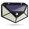 Lampa Solara 100 LED, 2200mAh, Senzor Miscare, IP65, Exterior, Gradina, Alb Rece/Negru