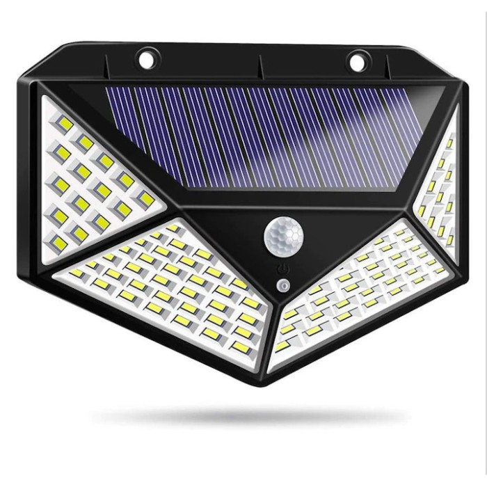 Lampa solara 100 LED-uri 2200 mAh, cu senzor de miscare