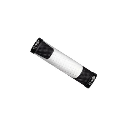Mansoane VELO, Slice, Cauciuc, 130mm Fixare: Inele blocare, Alb/Negru, bicicleta, ARV-00616 foto