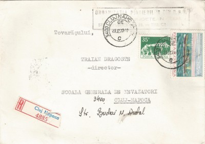 Rom&amp;acirc;nia, plic recomandat, circulat intern, 1979 foto