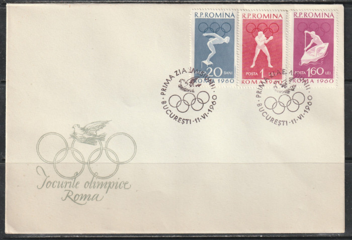 Romania 1960 - #494 Jocurile Olimpice Roma FDC 1v MNH