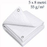 Cumpara ieftin Prelata universala alba pentru uz casnic si profesional, 5x8 m, 55 g/mp, alba