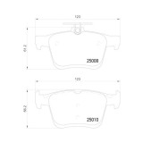 Set placute frana spate Brembo P85125, Vw Touran, Tiguan, Passat, Golf 7, Golf 8; T-ROC Arteon, Skoda Superb Kodiaq, Karoq, Octavia 20; Seat Leon 20,