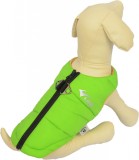 Vesta de iarna impermeabila pentru caine Lovelonglong, nailon/lana, verde deschis/galben, marimea XXL