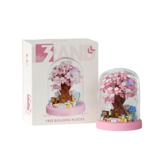 Set De Constructie Copac Sakura Innovium&trade;, 305 Piese ABS, Model Natura Japoneza in Miniatura, 6 &times; 6 &times; 7.8 CM, Decor Zen