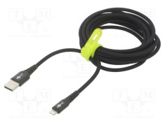 Cablu USB 2.0 Goobay Apple Lightning - USB A 3m Negru 60W
