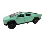 Macheta Tesla Cybertruck verde 1:32 metal lumini si sunete usi deschise