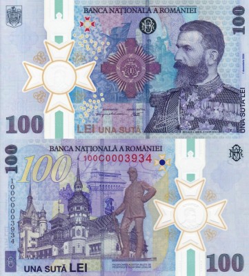 ROMANIA 100 lei 2024 polymer + FOLDER + PLIC BNR UNC!!! foto