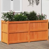 Cumpara ieftin Jardinieră de grădină, maro ceruit, 150x50x70cm, lemn masiv pin