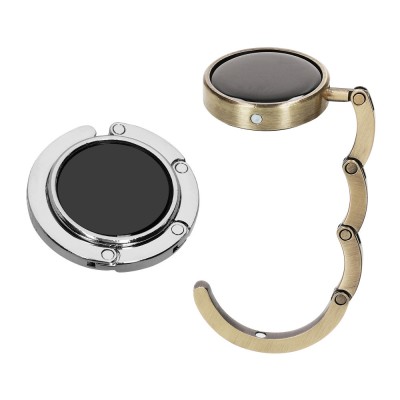 Set 2 Carlige de masa pentru genti Kwmobile, Gri/Galben, Aluminiu, 48556.15 foto