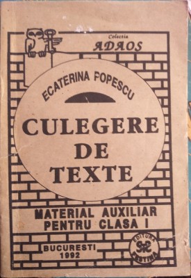 Culegere de texte pentru clasa I foto