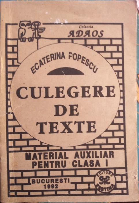 Culegere de texte pentru clasa I