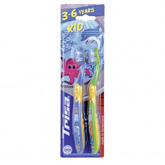 Set 2 periute de dinti Trisa Kid Duo Promo, cap scurt