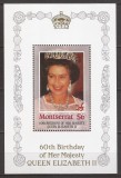 MONTSERRAT PERSONALITATI REGINA ELIZABETH II ( colita dantelata ) MNH, Nestampilat