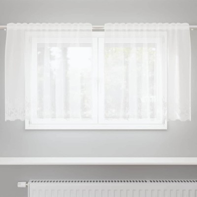 vidaXL Perdele cu perdele Alb 500x100cm Poliester 4107749 foto