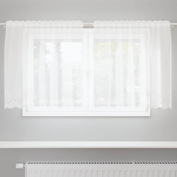 vidaXL Perdele cu perdele Alb 500x100cm Poliester 4107749