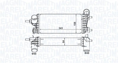 MAGNETI MARELLI 351319205550 Intercooler, compresor foto