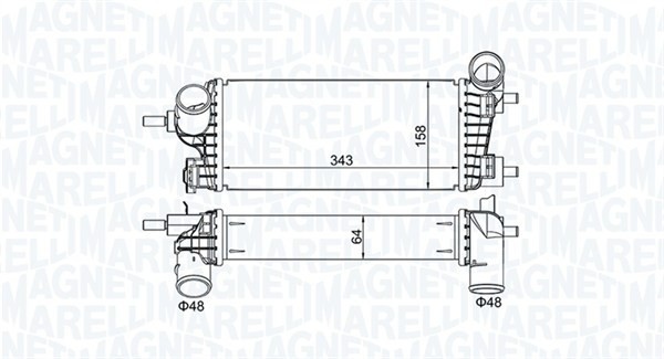 MAGNETI MARELLI 351319205550 Intercooler, compresor