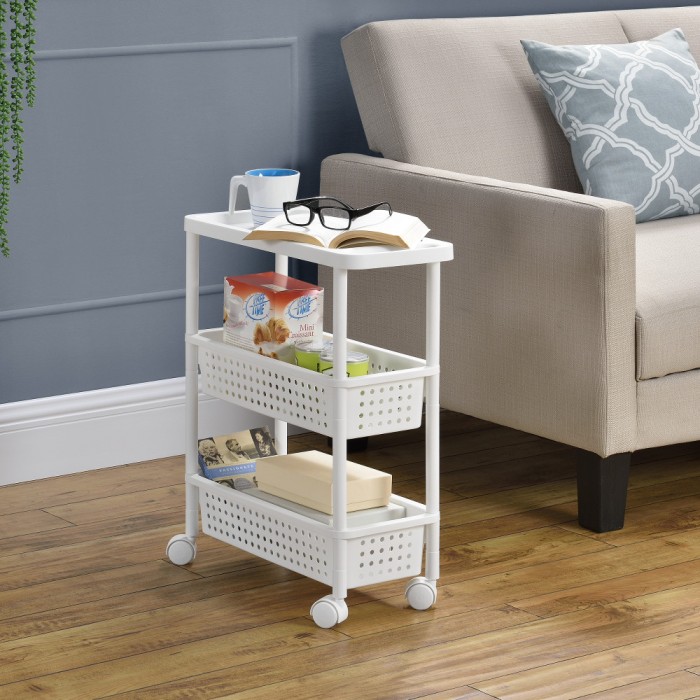 Raft AATR-6503 pe roti 77 x 22 x 48 cm [en.casa] HausGarden Leisure