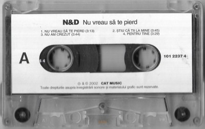 Casetă audio N&amp;amp;D &amp;ndash; Nu Vreau Să Te Pierd, originală, fără copertă foto