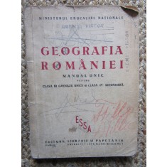 GEOGRAFIA ROMANIEI , MANUAL UNIC PENTRU CLASA A III -A GIMNAZII UNICE si CLASA IV