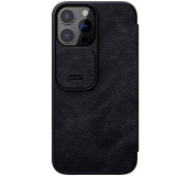 Husa pentru iPhone 13 Pro Max, Nillkin QIN Leather Pro Case, Black