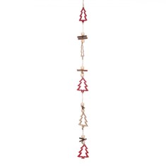 Decorațiune Crăciun Suspendabilă, Brazi, Lemn, 73 cm