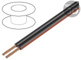 Cablu: cablu pt.difuzor TLYp 2x1,5mm2 litat Cu negru PVC