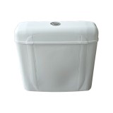 Cumpara ieftin Rezervor WC din plastic, actionare din buton, montaj la semi-inaltime, alb
