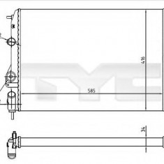 Radiator, racire motor DACIA LOGAN MCV (KS) (2007 - 2016) TYC 728-0055-R