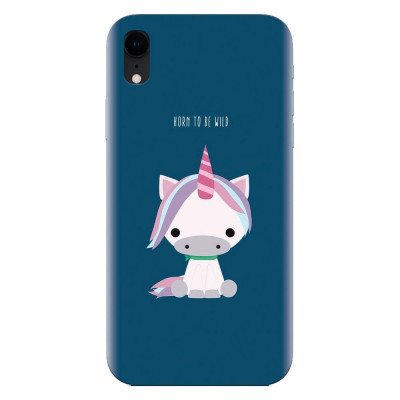 Husa silicon pentru Apple Iphone XR, Horn To Be Wild Cute Unicorn foto