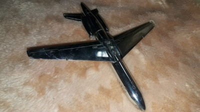 MACHETA/JUCARIE AVION,macheta metal Argintat masiv,de colectie,T.GRATUIT foto