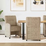 vidaXL Scaune de dining cu roți 2 pcs Gri deschis 57 x 67 x 95 cm 42017844