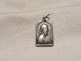 argint MEDALION ISUS HRISTOS foarte vechi SPANIA rar PATINA MINUNATA de colectie