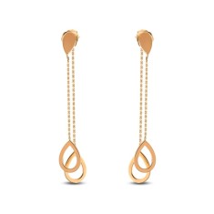 Cercei din aur de 14k, model lacrimă, eleganță atemporală