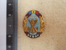 Insigna AVSAP RPR Asoc. voluntarilor in sprijinul apararii patri foto