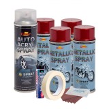 Kit complet reparatie si vopsire jante culoare Rosu Burgundy Metalizat, V4, AVEX