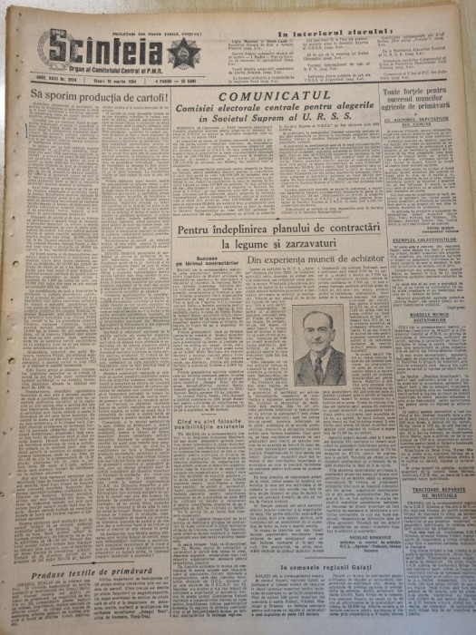 scanteia 19 martie 1954-art. bacau,targu mures,galati,oradea,cluj,craiova