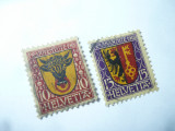 Serie Elvetia 1918 Pro Juventute - Embleme , 2 valori stampilate, Stampilat