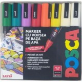 Marker UNI PC-5M 1. 8-2. 5 mm, set 16 culori, Posca